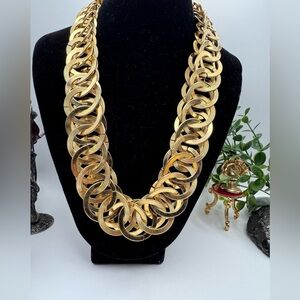 Chunky Necklace Gold Tone R J Graziano Gold Tone Link Adjustable